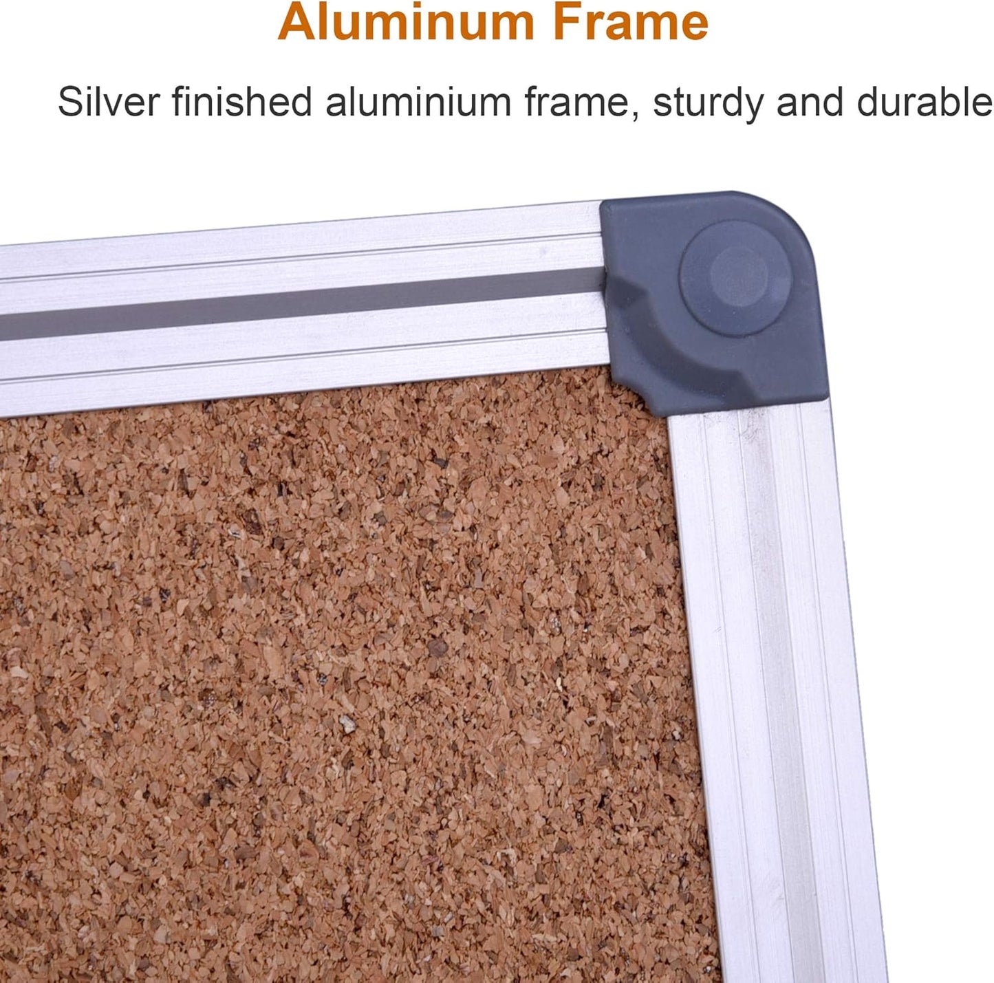 Cork Board, 2 Pack 48" x 36" Bulletin Notice Board Message Memo Pin Board, Silver Aluminum Frame