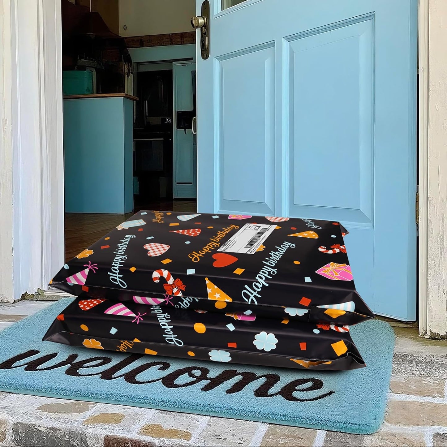 Happy Birthday Poly Mailer 10x13 Inch 100 Pcs, Waterproof Shipping Bags for Clothing, Tear-Resistant Mailier Bags, Strong Mailing Bags with Self-Seal