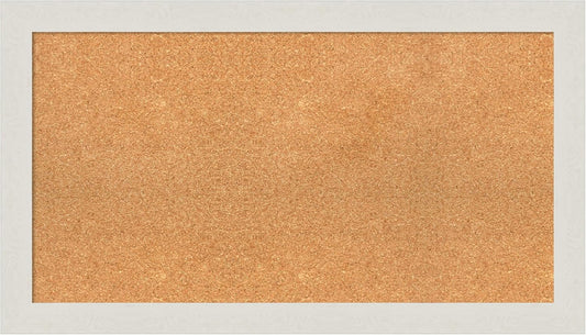 Amanti Art Natural Cork Board for Wall, 21x37 Vision Board with White Frame, Large Corkboard Office Decor for Home Organization, Country Rustic Corkboard Pinboard to Display Items for Home