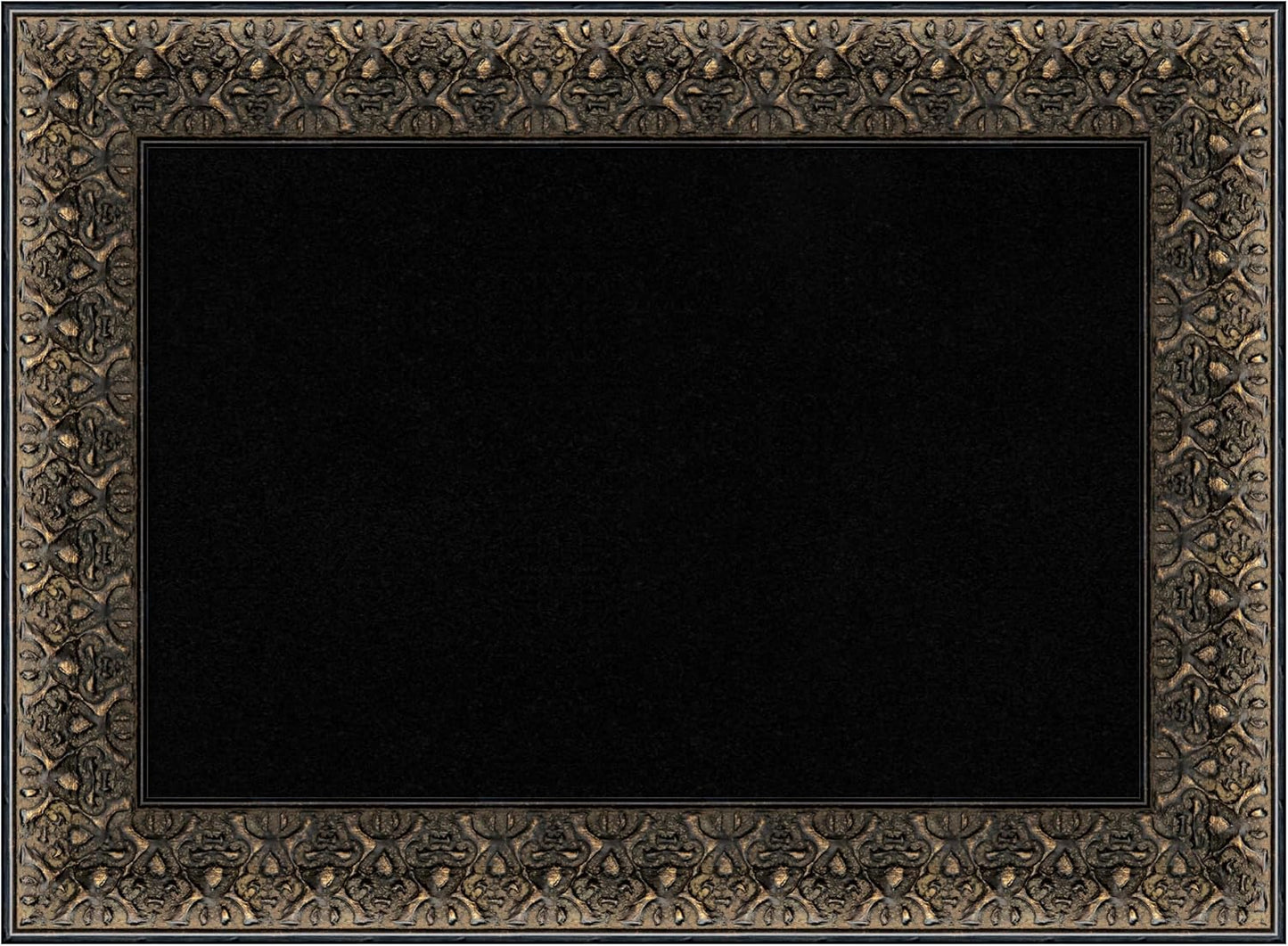 Amanti Art Black Cork Board for Wall, 17x23 Vision Board with Black Wood Frame, Small Corkboard Office Decor for Home Organization, Traditional Corkboard Pinboard to Display Items for Home