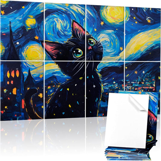 8 Pack Art Acoustic Panels, 48"x32"Sound Proof Panels for Walls, Acoustic Panels Sound Absorbing with Self Adhesive, Sound Panels Noise Reducing for Home, Sound Dampening Panels(Oil Painting)