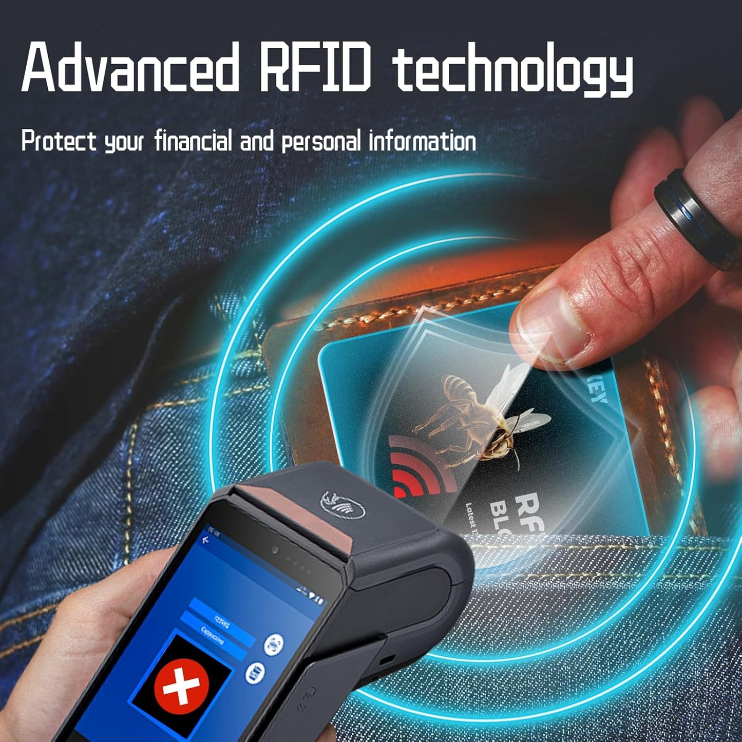 RFID Blocking Cards - 6 Pack Credit Card Protector for Wallet,Shields ID/Credit Card/Passport from Skimming，Premium Contactless NFC Debit Passport Protector Blocker