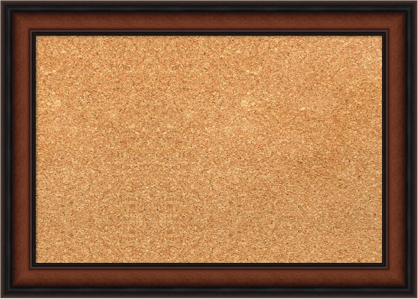 Amanti Art Natural Cork Board for Wall, 15x21 Vision Board with Brown Wood Frame, Small Corkboard Office Decor for Home Organization, Traditional Corkboard Pinboard to Display Items for Home