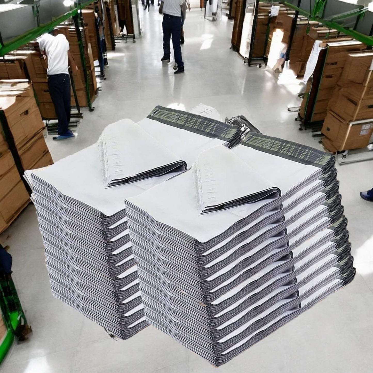 iMBAPrice 250 - 24x24 Premium Matte Finish White Poly Mailers Envelopes Bags (iMBA-8PM-250)