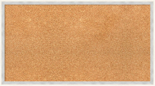 Amanti Art Natural Cork Board for Wall, 15x27 Vision Board with White Frame, Medium Corkboard Office Decor for Home Organization, Modern Corkboard Pinboard to Display Items for Home Organization in