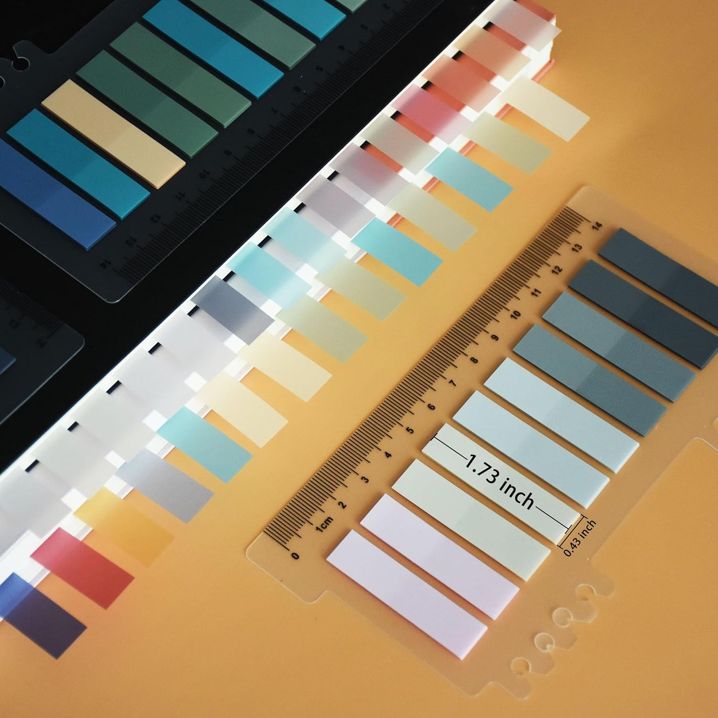 1600pcs Translucent Page Markers,Morandi Sticky Note Tabs with Binders,Repositionable Book Flags Tabs Strip for Annotating Books,Clear Sticky Notes,Page Tabs,Index Tabs