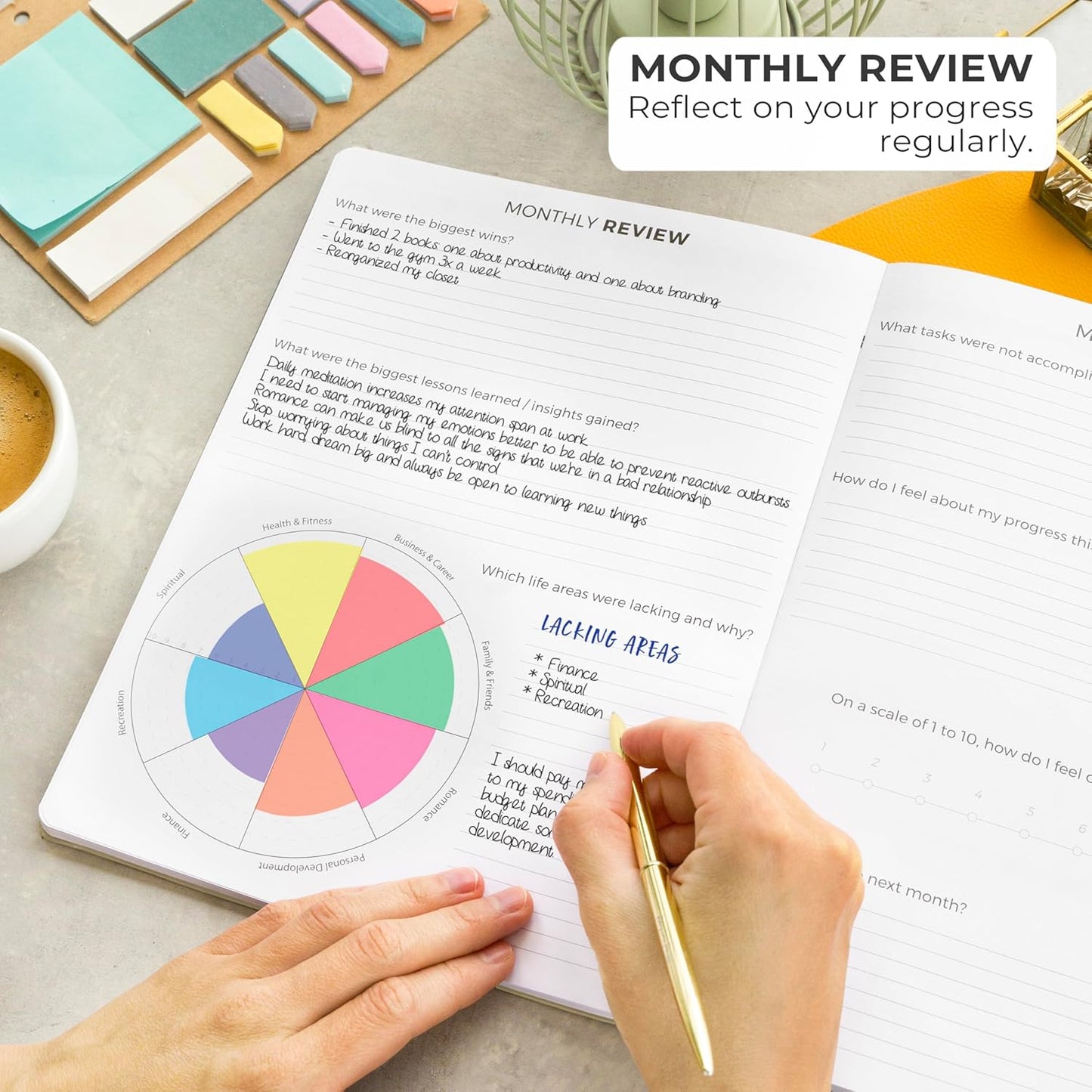 Clever Fox Planner PRO – Weekly & Monthly Life Planner to Increase Productivity, Time Management and Hit Your Goals, 8.5x11″ (Pearl)