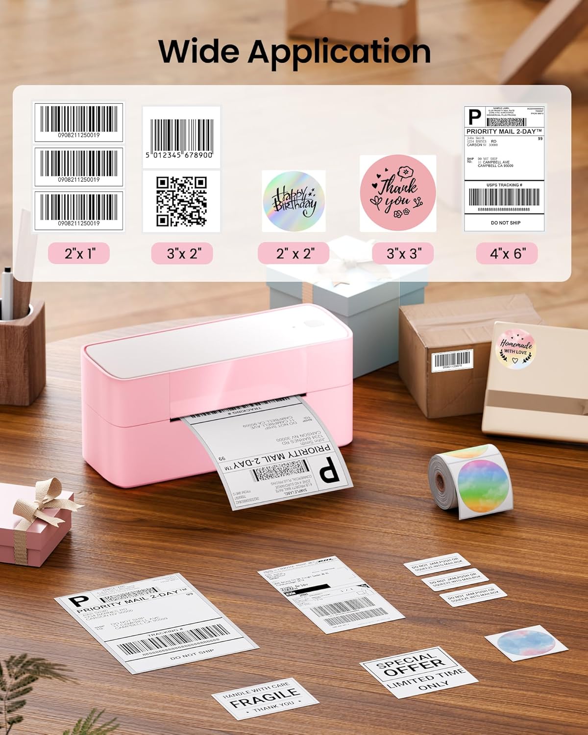 Itari Thermal Shipping Label Printer, 245BT Thermal Label Printer 4x6, Bluetooth Address Label Printers for Business, Support iOS, Android, Windows, Amazon, Shopify, USPS