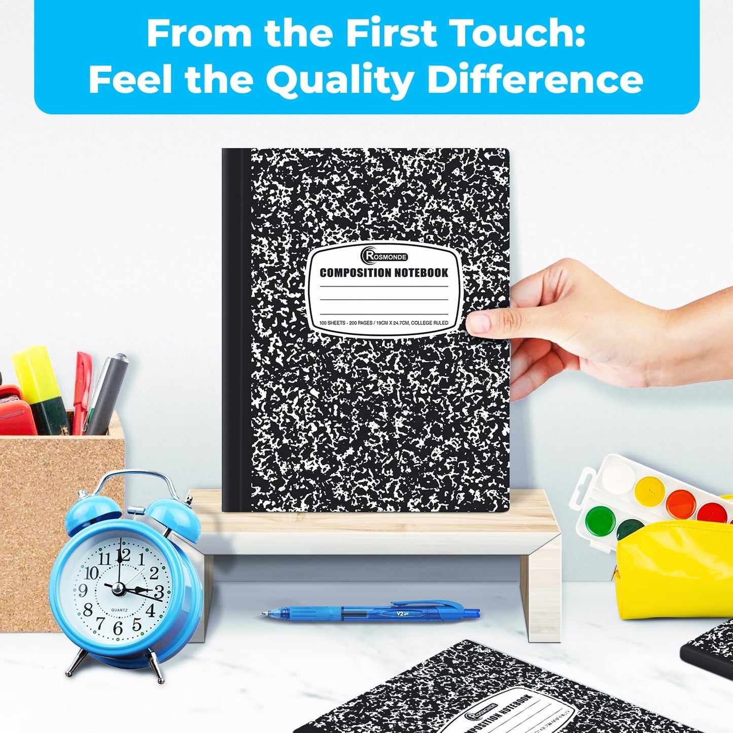 1000 Pack (Pallet) Composition Notebooks Bulk, College Ruled, Pallet of Notebooks, 200 Pages (100 Sheets), 9-3/4 x 7-1/2, Bulk Notebooks for School, College & Office, 4-7 Days Transit