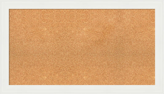 Amanti Art Natural Cork Board for Wall, 21x37 Vision Board with White Frame, Large Corkboard Office Decor for Home Organization, Casual Corkboard Pinboard to Display Items for Home Organization in
