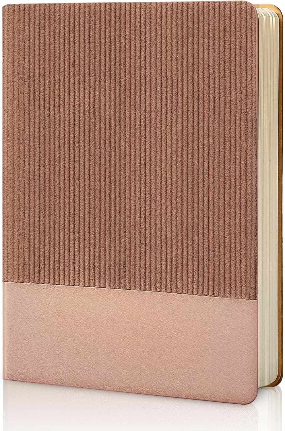 Lined Journal Notebook for Work College Ruled Note Book 5.79"x8.27" A5 PU Leather Daily Journaling 216 Pages for Women Men Writing Home School Supplies Business (A5 Lined 216pages, 02-Dark Pink)