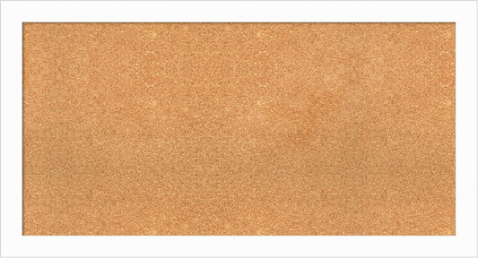 Amanti Art Natural Cork Board for Wall, 23x43 Vision Board with White Frame, Large Corkboard Office Decor for Home Organization, Casual Corkboard Pinboard to Display Items for Home Organization in