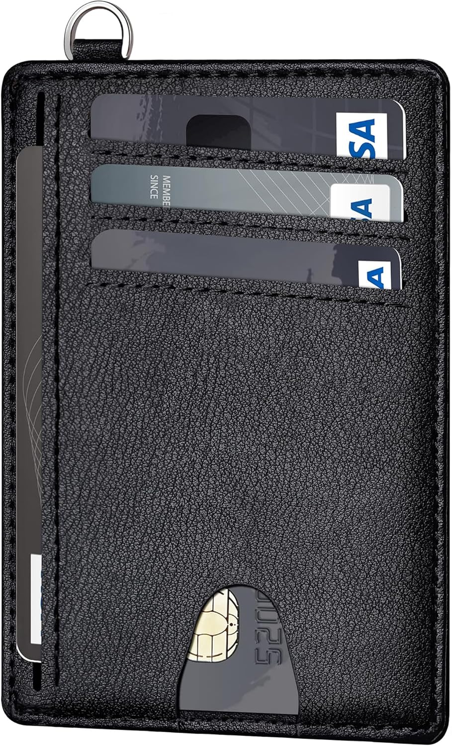 Mayski Slim Wallet, Credit Card Holder for Women, Minimalist Front Pocket RFID Blocking Card Cases, Small Wallet Women Men(Grain Black)