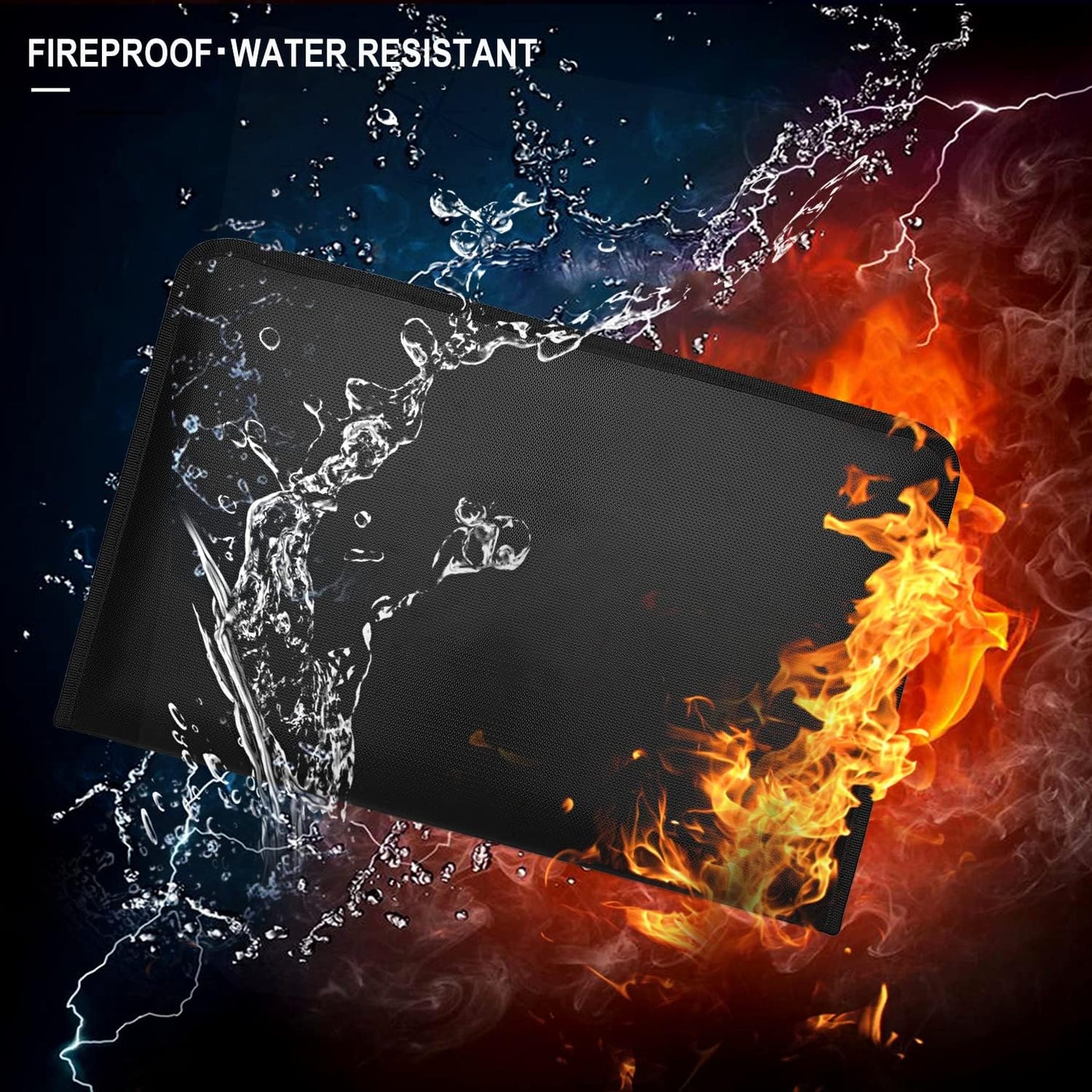 ENGPOW Legal Size Expanding File Folder Important Document Organizer Fireproof Document Bag with 13 Pockets,Color Labels,Non-Itchy Silicone Coated Portable File Wallet Large Capacity(16" x 10.6")