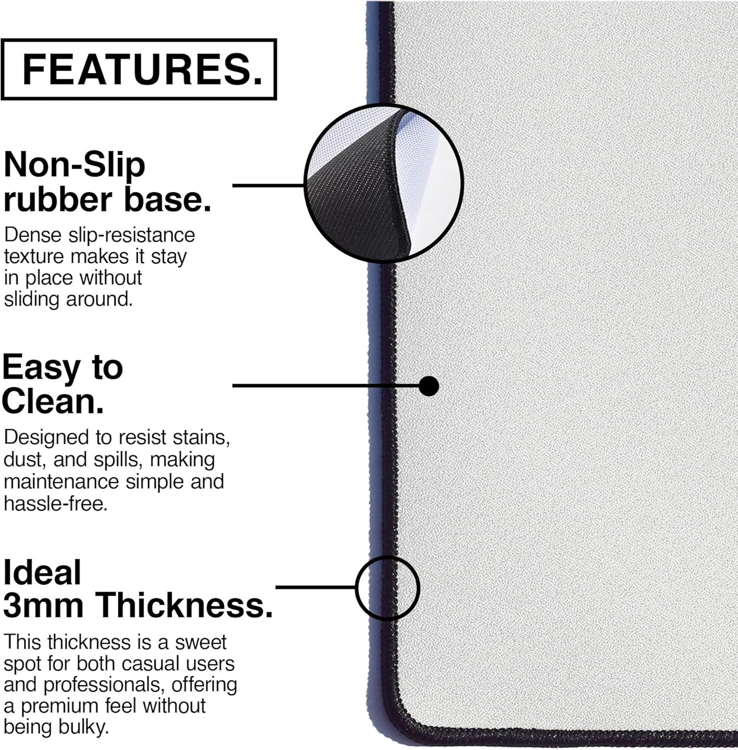 MPCO. Blueprints Large Gaming Desk Pad - 36" x 17" Aeroglyde Fabric Browning 50 Cal – Blue Desk Mats - Non-Slip, Washable, Smooth Glide for Precision Gaming & Work