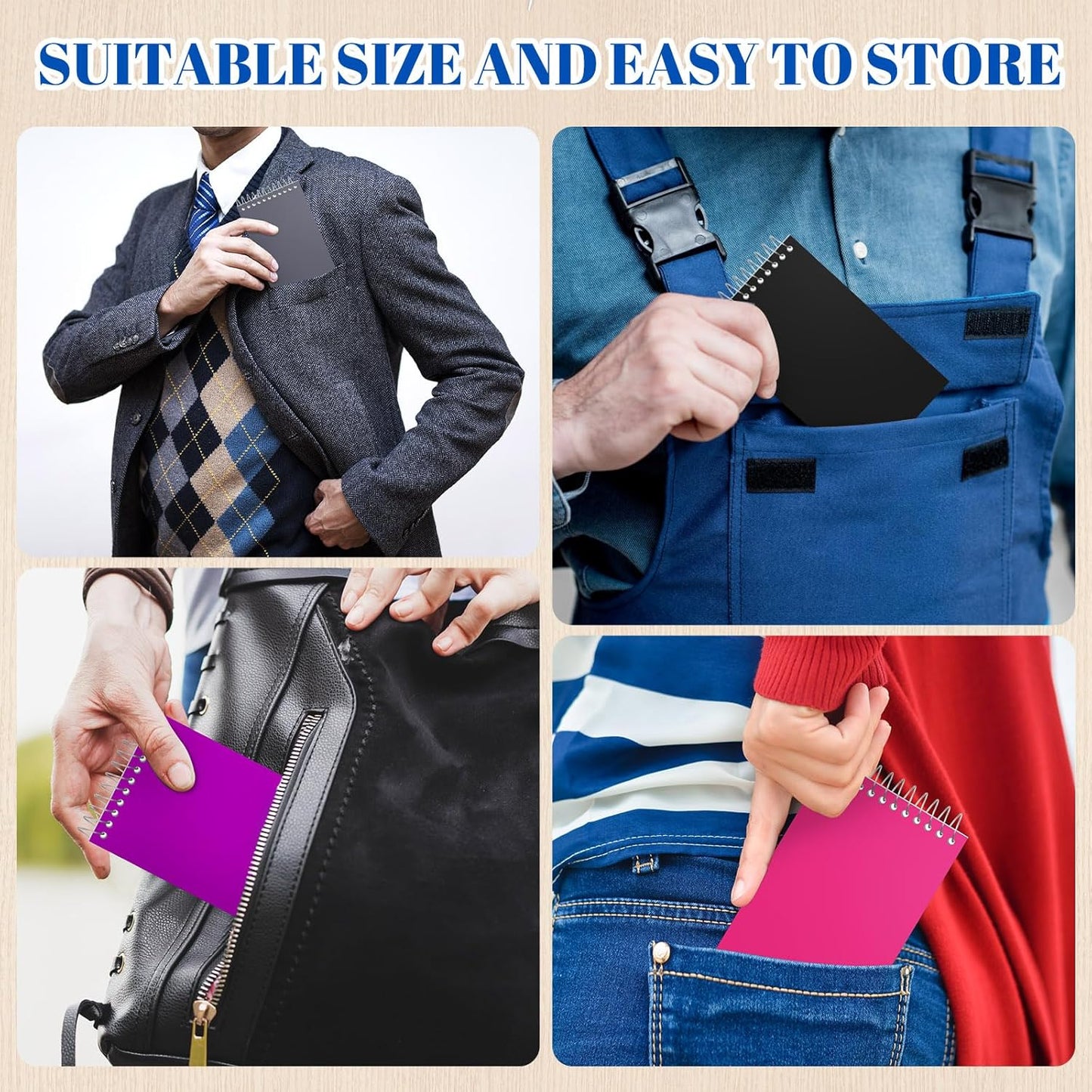 72 Pcs Small Pocket Notebooks 3 x 5 Inch Mini Memo Spiral Notepads Top Bound College Ruled Lined Note Pads for Back School Office Journaling Noting, 75 Sheets/Pad (Rainbow)