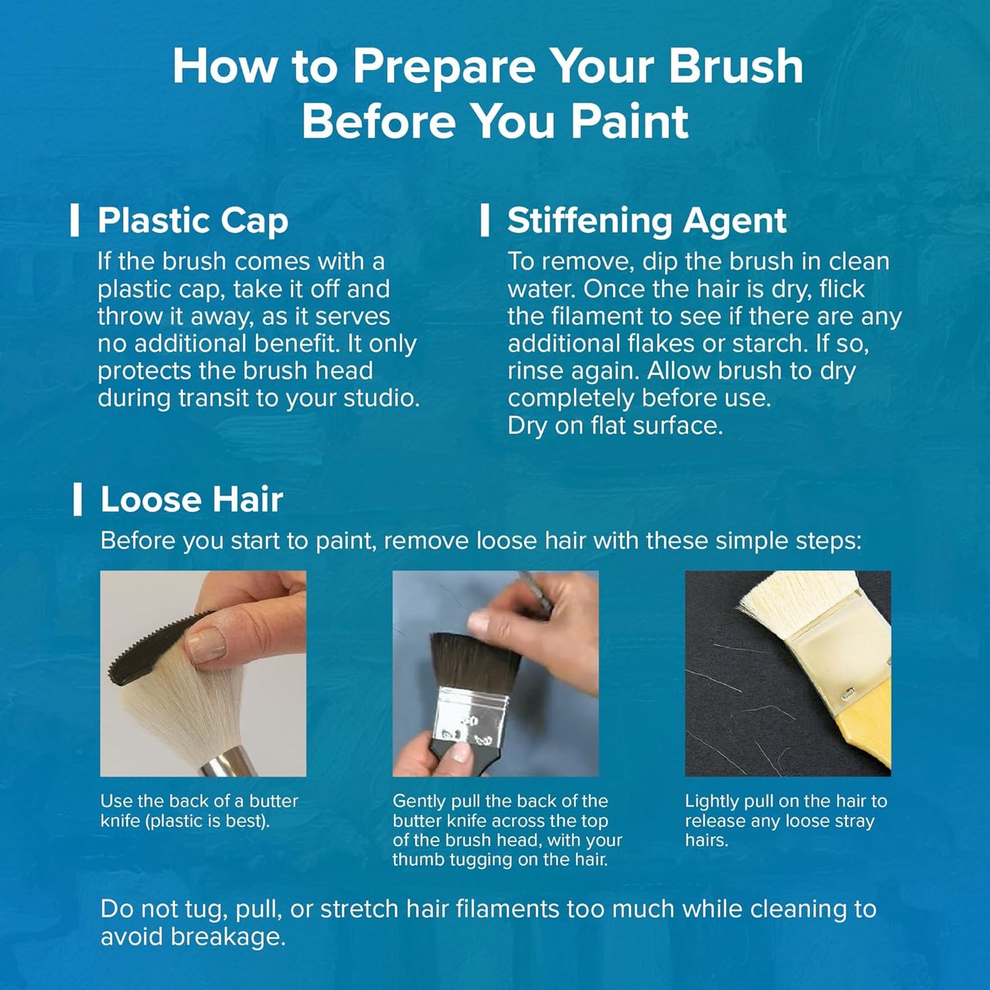 Silver Brush Limited BA-2754S BelleAqua Bright Brushes, 3pc Watercolor Brush Set Also for Acrylic, Gouache, Ink & Dye, Professional Soft Synthetic Red Sable Paintbrushes, Short Handle, Sizes 2, 4 & 6