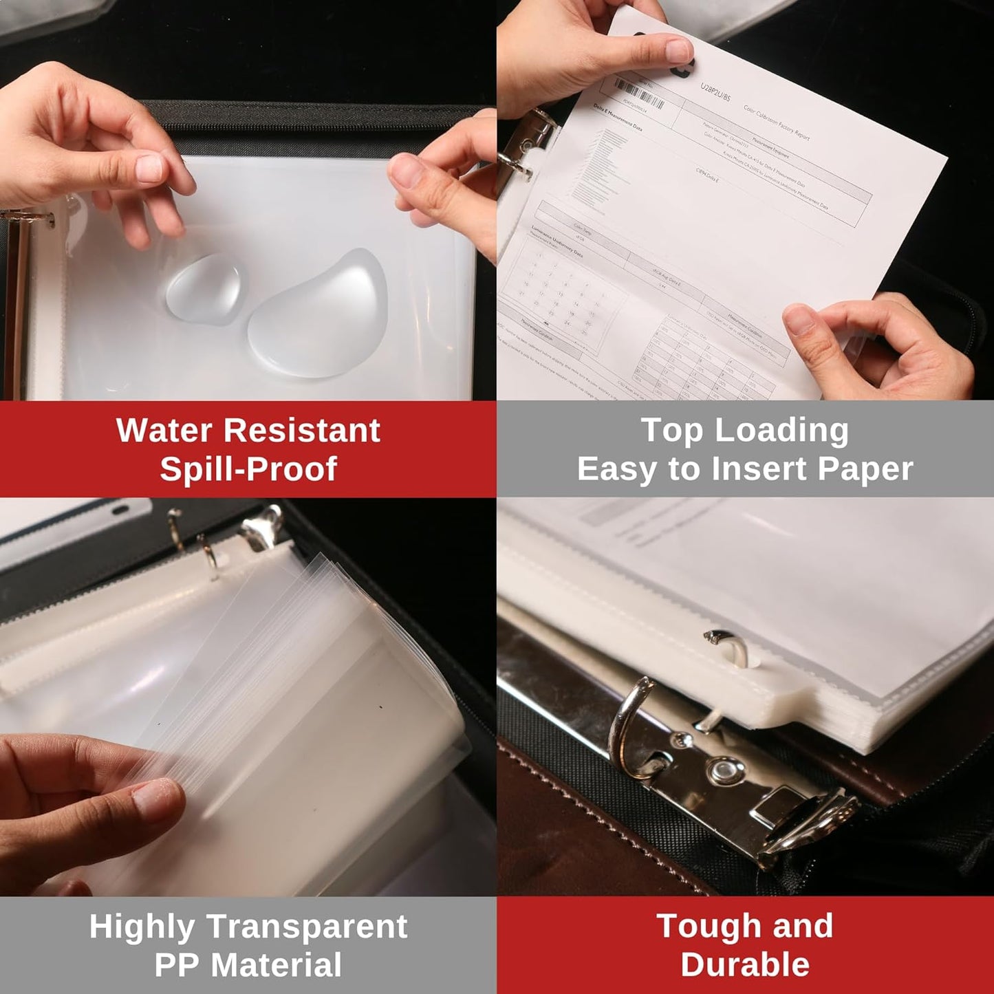 Officewerks 250-Pack Heavy Duty Sheet Protectors | 8.5 x 11 Clear Plastic Page Sleeves | Top Loading Acid Free Archival Safe Binder Sleeves | Reinforced Holes for 3 Ring Binders | Office School Use