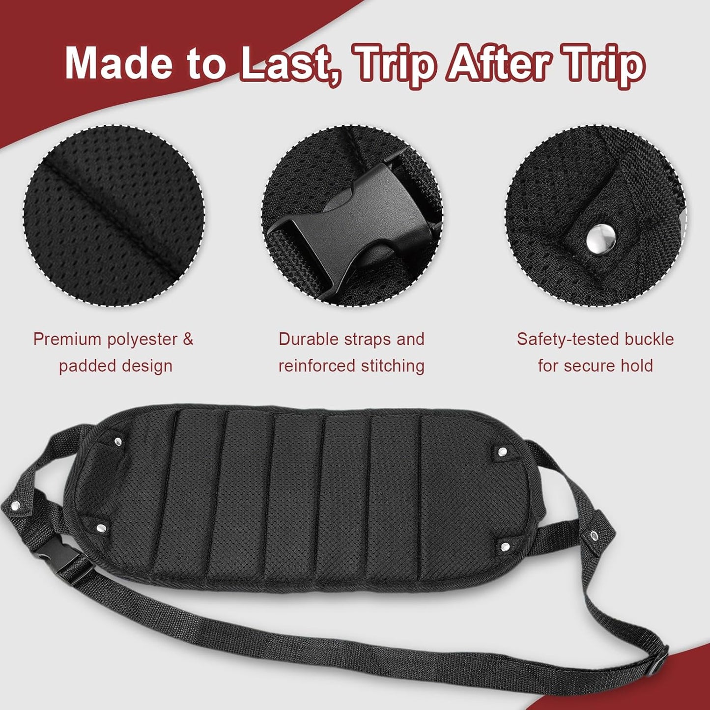 Airplane Foot Rest, 2Pack (Memory Foam) Plane Foot Hammock, Adjustable Portable Leg Rest for Airplane Travel, Relax Your Feet Foot Rest for Air Travel for Long Flight