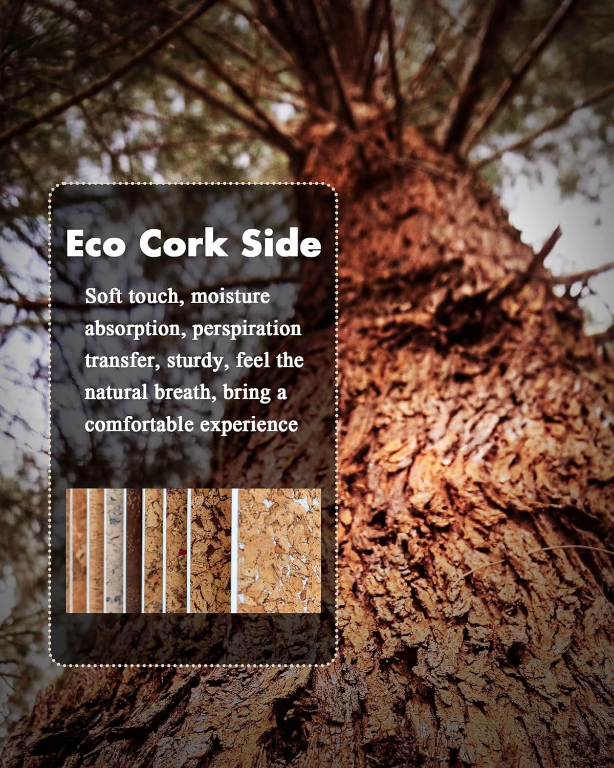 YSAGi Double-Sided Desk Pad, Leather Desk Mat, Eco Cork Desk Pad Protector,Large Mouse Pad,Waterproof Desk Blotter for Office/Home (Coffee+Cork, 47.2" x 23.6")