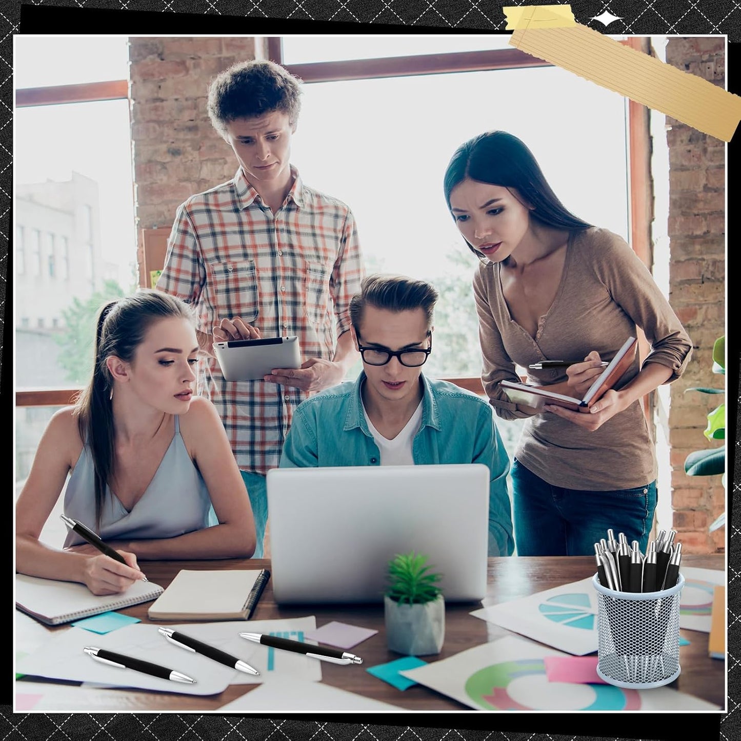 120 Pack Ballpoint Pens Bulk Retractable Gel Ink Pens Back to School Supplies 0.7mm Medium Point Black Ink Smooth Writing for School Office Journal Teacher Student Gifts(Black)