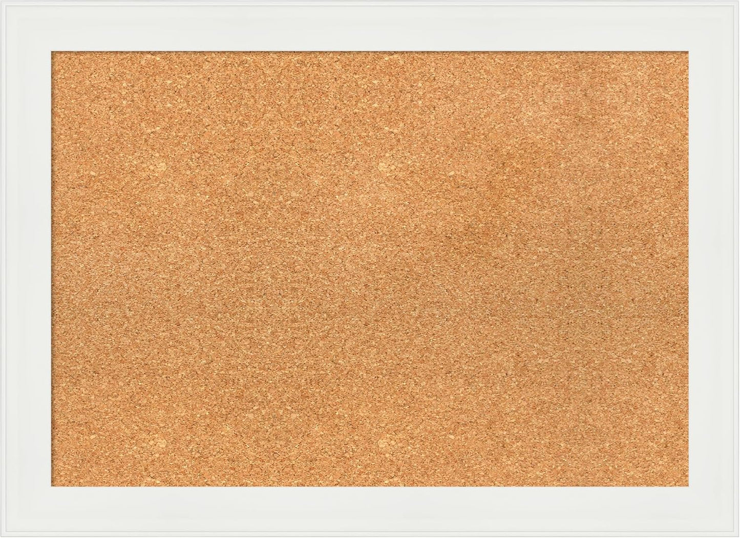 Amanti Art Natural Cork Board for Wall, 21x29 Vision Board with White Frame, Medium Corkboard Office Decor for Home Organization, Casual Corkboard Pinboard to Display Items for Home Organization in