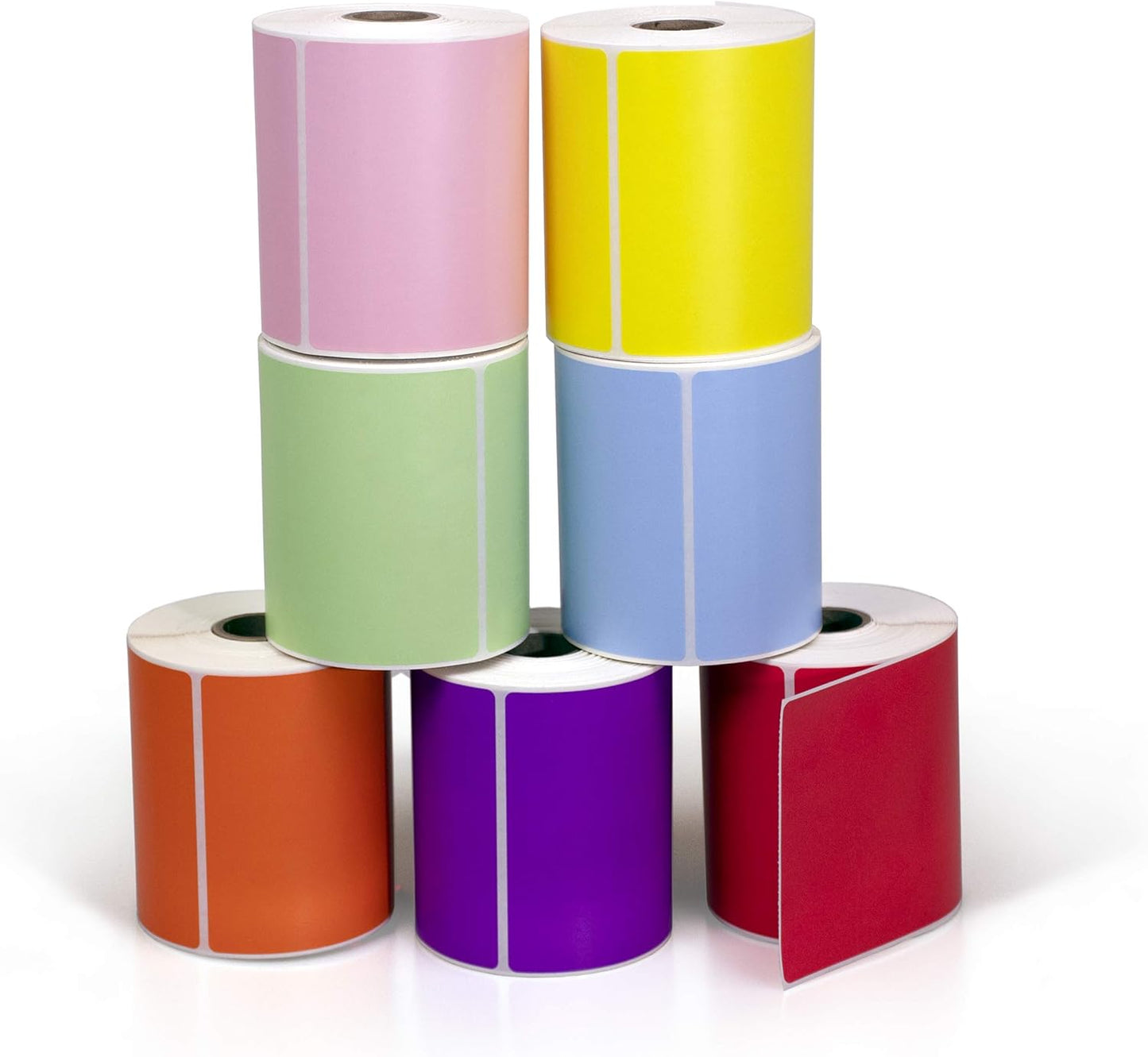 4" X 6" Direct Thermal Perforated Stickers Labels for Shipping Labels, Inventory, and Color Coding - Compatible with Zebra, Rollo, Godex and More (Blue, 48 Rolls)