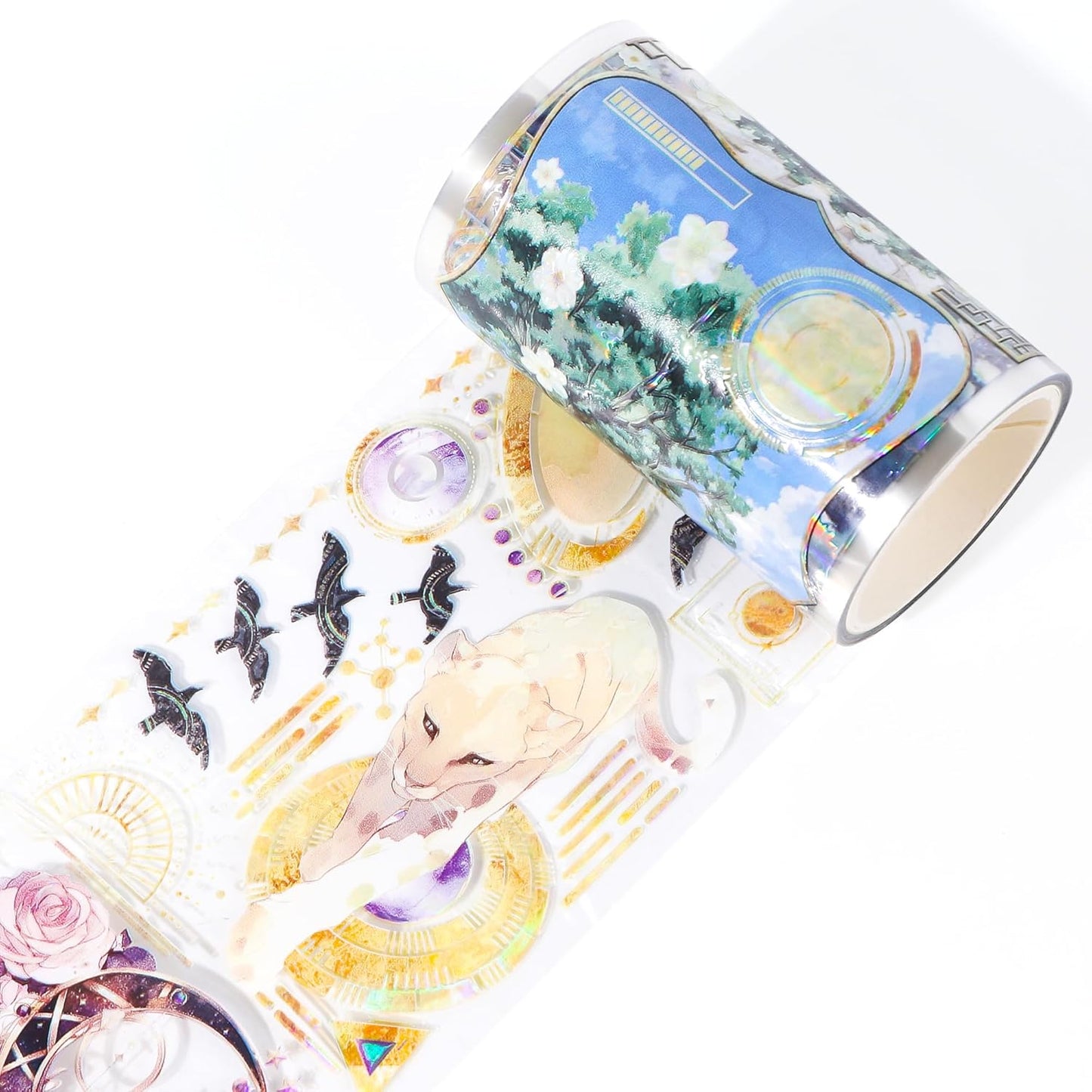 PET Tape for Journal Scrapbooking - Vintage Boheimian Mysitc Journal PET Tape Scrapbook Supplies, Notebook Scrapbook Bottle Crafts Décor