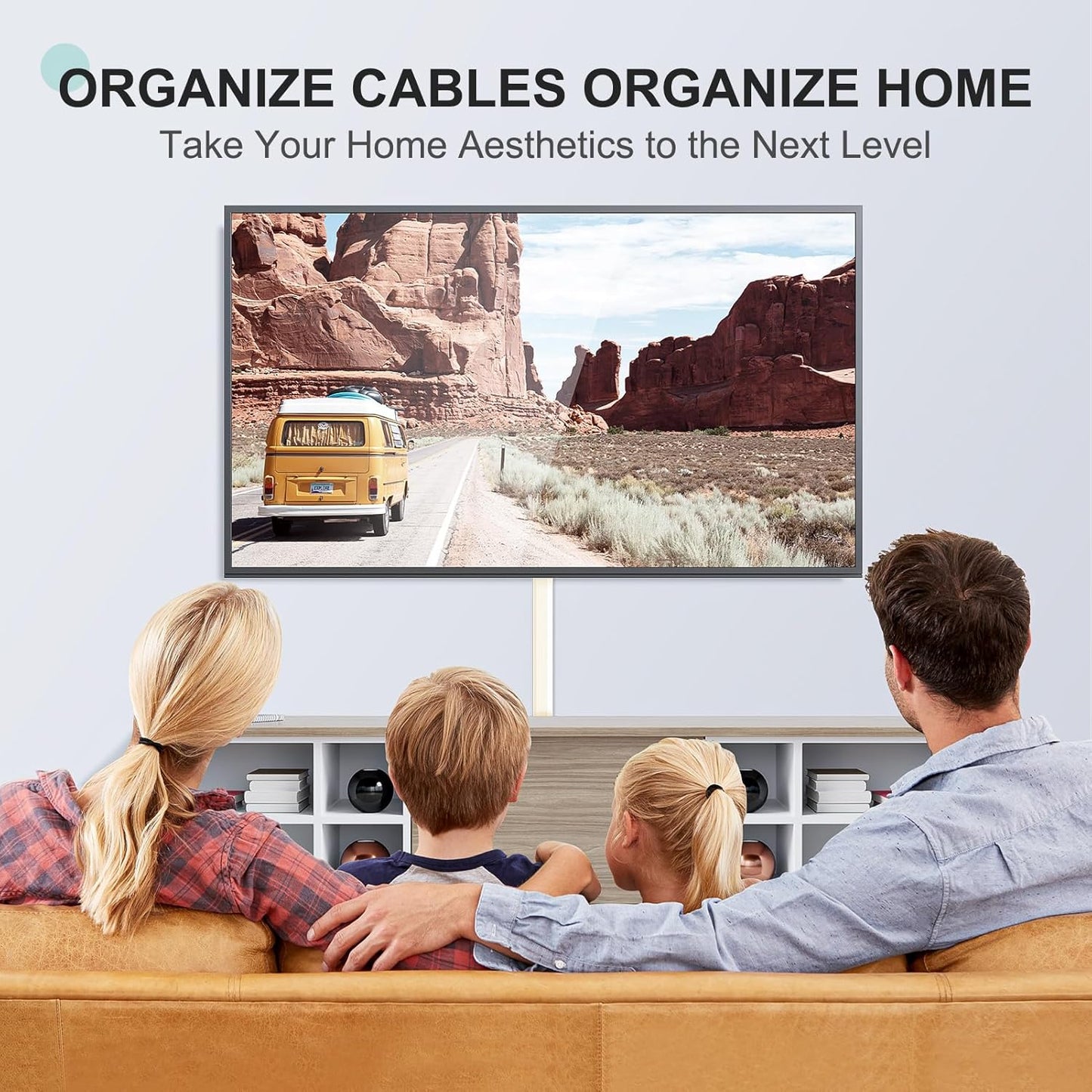 Delamu Cord Covers for 3-4 Wires on Wall, 254in Cable Hider Cord Hider, Large Wire Hider Wire Covers for Cords on Wall, Beige TV Cord Hider for Wall Mounted TV, 15x L16.9 W1.18 H0.6in, Beige