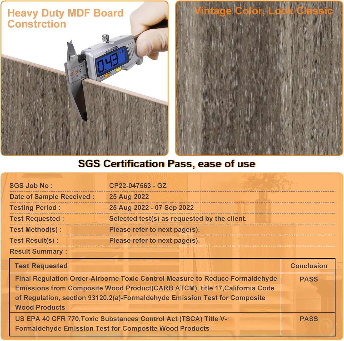 TQVAI Wood Adjustable Literature Organizer Desktop File Sorter Mail Center Paper Storage Cabinet Home & Office Mailbox School Classroom Keepers, 12 Slots Compartments, Retro Grey/White