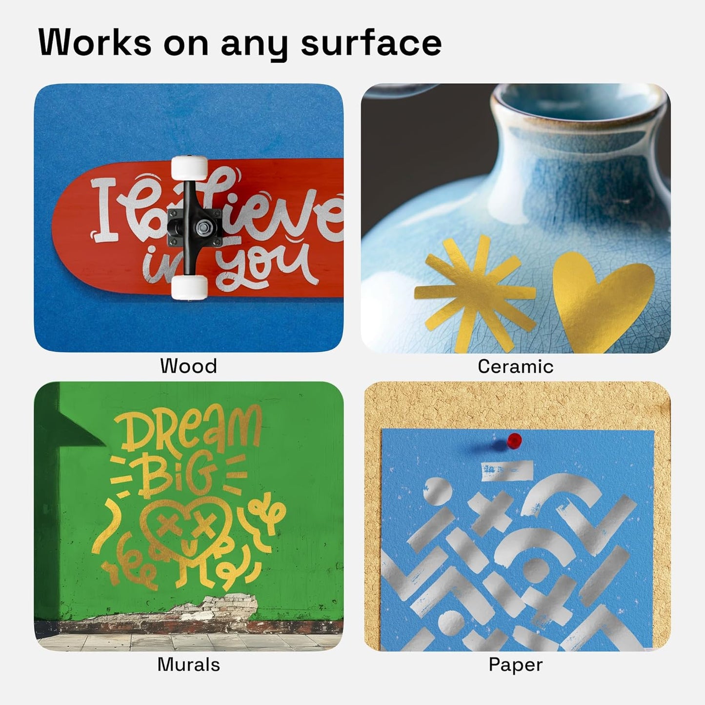 ARTISTRO 2 Gold & Silver Acrylic Paint Markers - 15mm Jumbo-Tip Paint Pens - Perfect for Crafting, Art Projects, & More