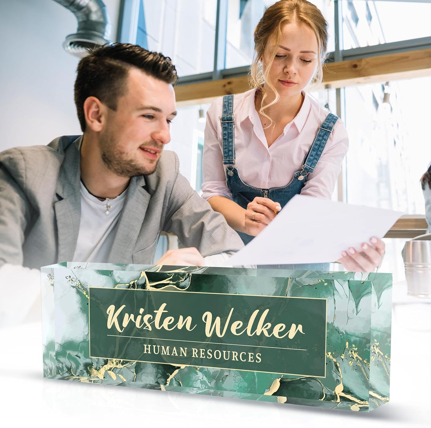 Desk Name Plate Personalized, Custom Name Plate for Desk, Office Desk Decor for Women & Men, Employee Appreciation Gifts The Office Gifts for Boss, Manager, Lawyer, Teacher, Nurse