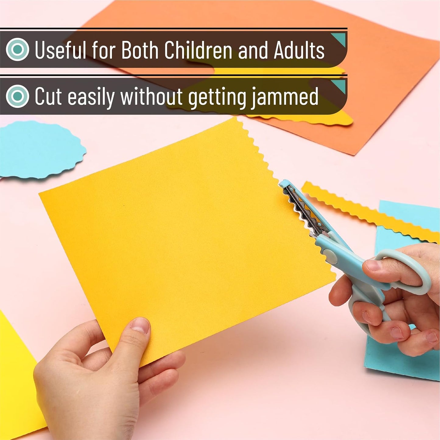 Mr. Pen Craft Scissors - Decorative Edge, 6 Pack, Rainbow Color, Zig Zag Pattern, Scrapbooking & Fancy Scissors for Crafting