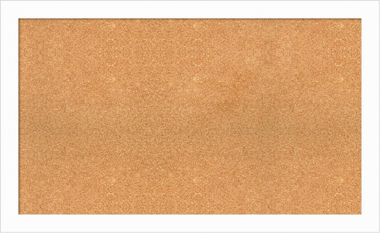 Amanti Art Natural Cork Board for Wall, 25x41 Vision Board with White Frame, Large Corkboard Office Decor for Home Organization, Casual Corkboard Pinboard to Display Items for Home Organization in
