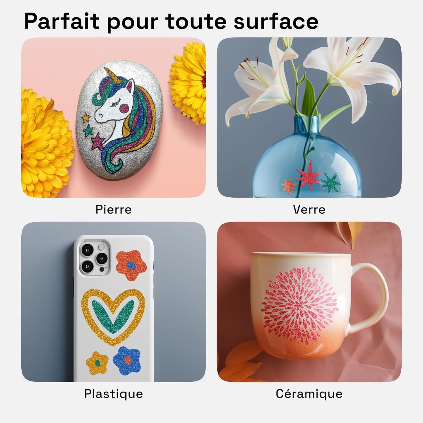 ARTISTRO 12 Glitter Paint Pens Sparkly and Shiny for Glass, Rock Painting, Ceramic, Wood, Fabric, Scrapbooking, DIY Craft Making, Coloring - Acrylic Paint Markers Medium Tip 3.0mm