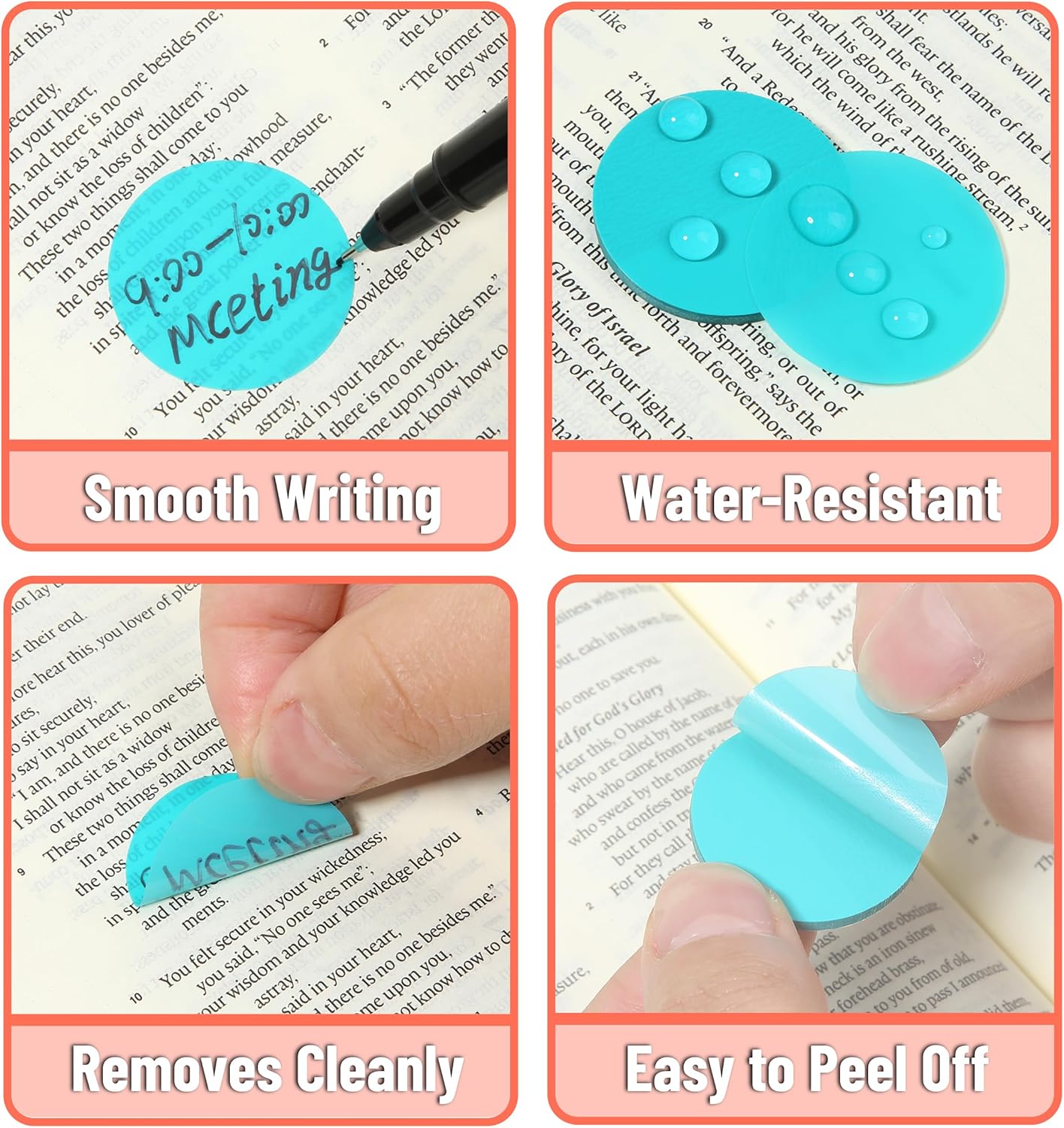 Mr. Pen- Transparent Sticky Note Set, 560Sheets, Colorful, Round Transparent Sticky Notes Set