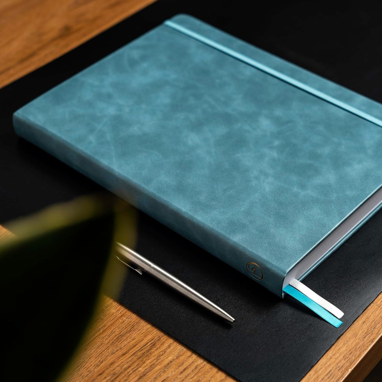 A4 Hardback Notebook, Vegan Leather Journal Lined, 310 Pages, 100GSM Thick Paper, Lay flat Notebook for Women, Men, Writing, Office, Work, Study, College Ruled Notebook with Pocket,