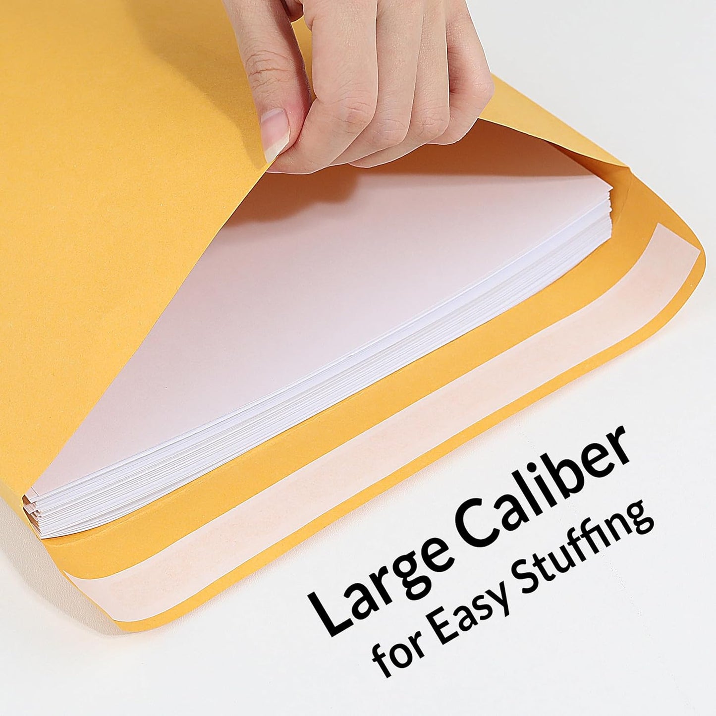 SUNEE 9x12 Envelopes Self-Seal Catalog Mailing Envelopes -100 Count, Ultra Strong Quick-Seal, 9x12 inch Brown Kraft Manila Envelopes Security Envelopes