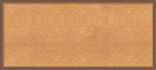 Amanti Art Natural Cork Board for Wall, 26x58 Vision Board with Bronze Frame, Oversize Corkboard Office Decor for Home Organization, Modern Corkboard Pinboard to Display Items for Home Organization