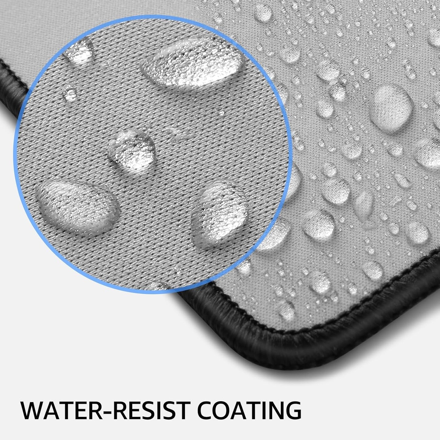 KTRIO Large Gaming Mouse Pad with Stitched Edges, Extended Mousepad with Superior Micro-Weave Cloth, Non-Slip Base, Water Resist Keyboard Pad for Gamer, Office & Home, 31.5x15.7in, Silver Grey