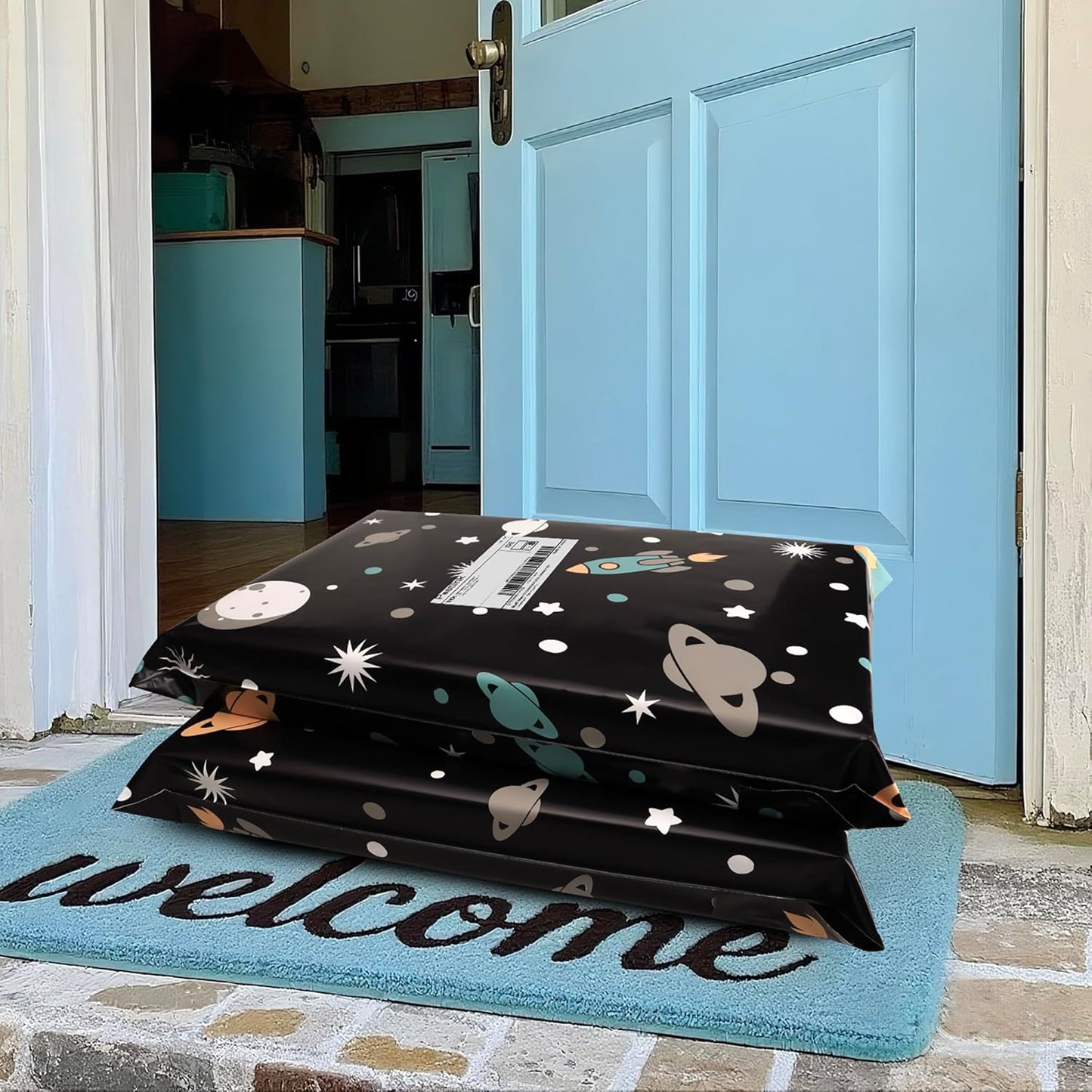 Planets Poly Mailer 10x13 Inch 25 Pcs, Waterproof Shipping Bags for Clothing, Tear-Resistant Mailier Bags, Strong Mailing Bags with Self-Seal