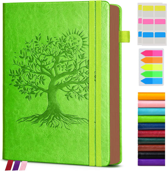 Vintage Leather Journal - 300 Page Lined Journal Notebook with Numbered Pages,A5 Notebook for Women Men,Travel Diary,Daily Journal for Writing, Note Taking, School & Work (5.8" x 8.3")