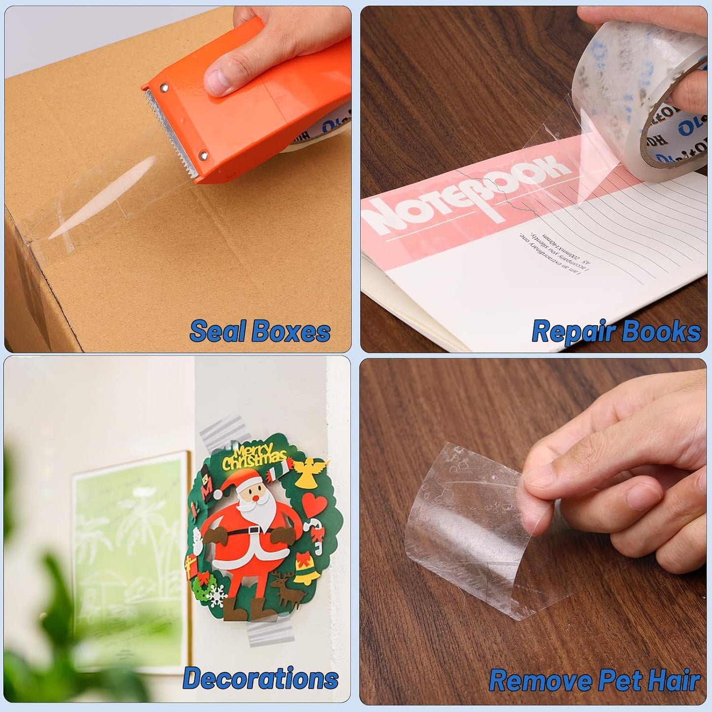 24 Rolls Clear Packaging Tape Bulk, 3" X 55 yd Shipping Tape Bulk, Total 1320 Yards, 2.7 mil, 3" Core, Heavy Duty Packing Tape Refills for Moving Boxes, Package, Mailing