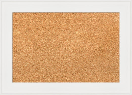 Amanti Art Natural Cork Board for Wall, 15x21 Vision Board with White Frame, Small Corkboard Office Decor for Home Organization, Casual Corkboard Pinboard to Display Items for Home Organization in