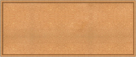 Amanti Art Natural Cork Board for Wall, 26x62 Vision Board with Bronze Frame, Oversize Corkboard Office Decor for Home Organization, Casual Corkboard Pinboard to Display Items for Home Organization