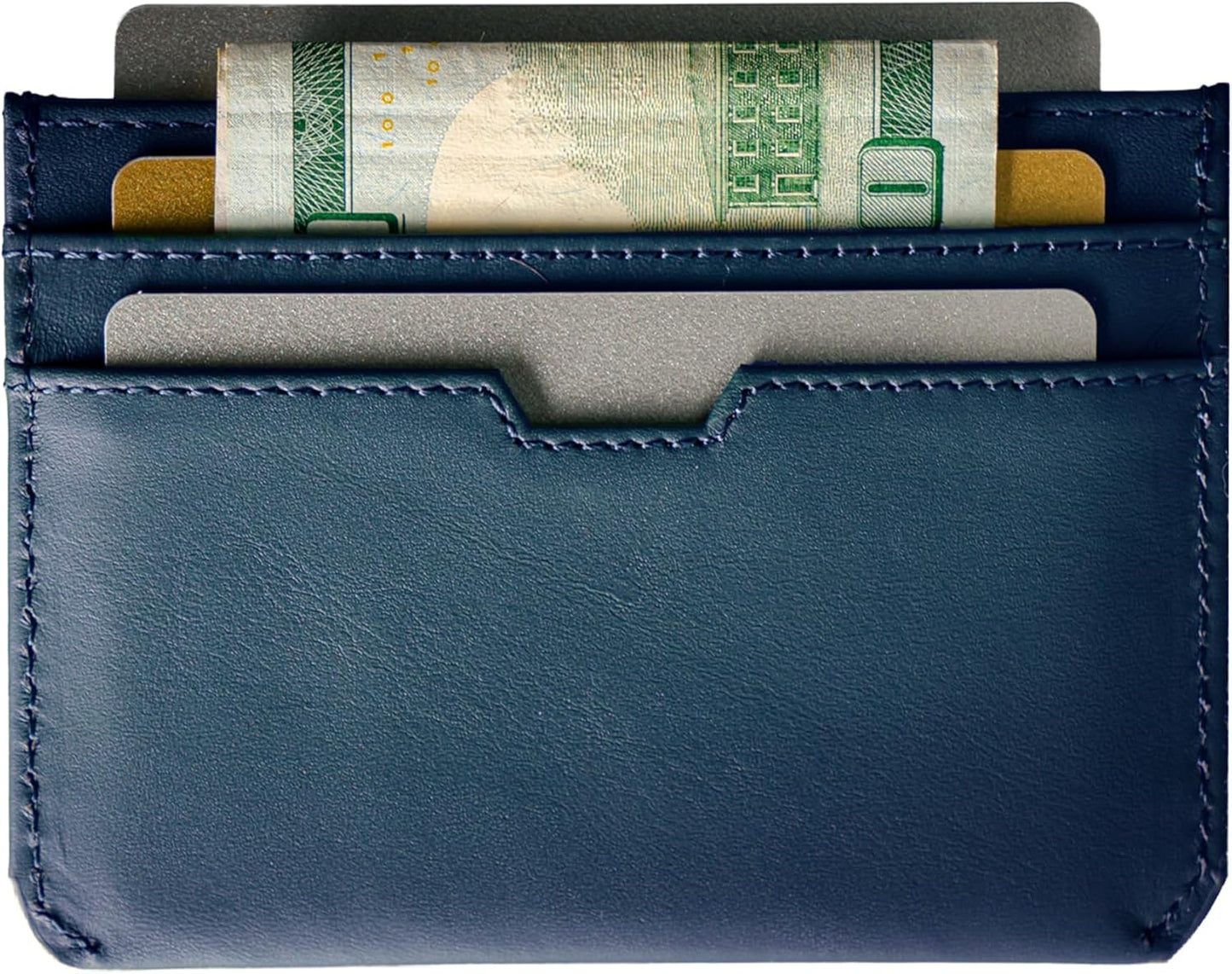 Vaultskin MOORGATE Slim Card Holder - Minimalist Leather Wallet, RFID Blocking Sleeve, Fits Front Pocket, for Men and Women