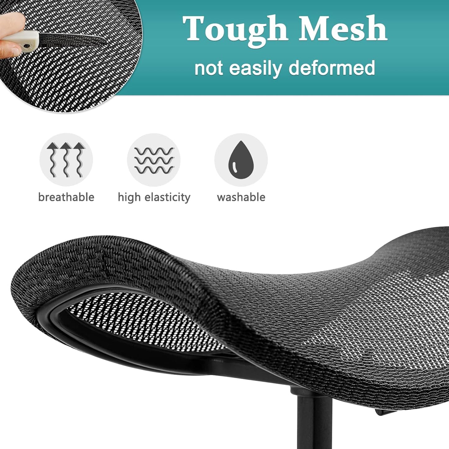 Footrest for Desk Adjustable Height 2-in-1 Function Rotatable Ergonomic Under Desk Footrest Ottoman Stool Rolling Leg Rest for Home Office (Black)