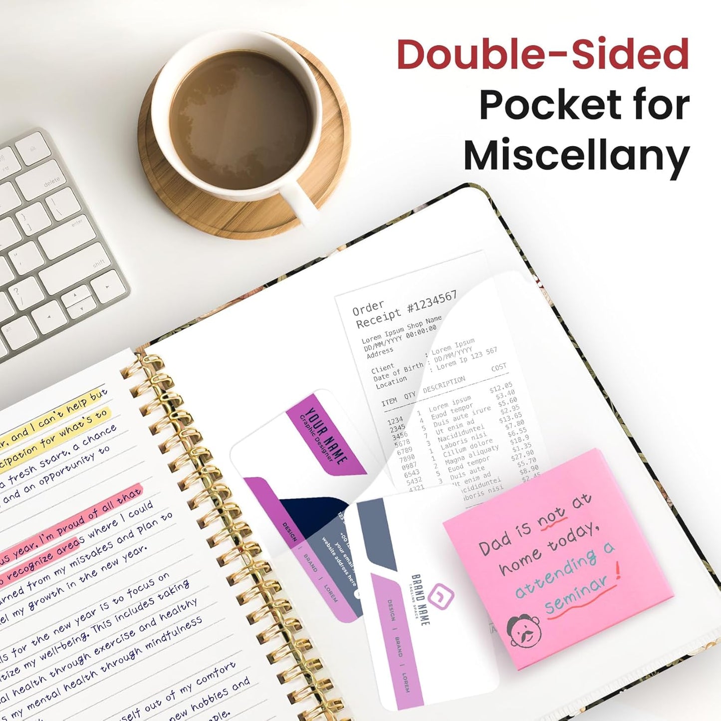 Lined Spiral Journal Notebook for Women, Cute A5 College Ruled Hardcover Notebook for Work & Note Taking, Aesthetic Pretty Journal for Writing, 140 Pages, Mushroom