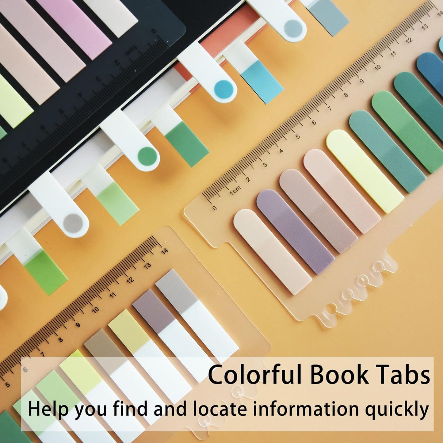 1600pcs Translucent Sticky Note Tabs, Morandi Page Markers for Annotating Books,Repositionable Book Flags Tabs Strip with Binders, Clear Sticky Notes,Page Tabs,Index Tabs