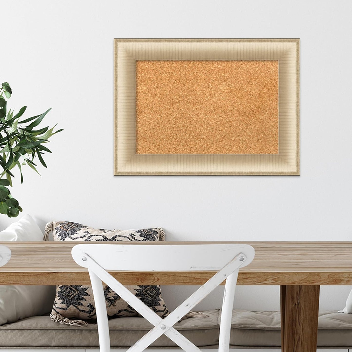 Amanti Art Natural Cork Board for Wall, 17x23 Vision Board with Gold Frame, Small Corkboard Office Decor for Home Organization, Casual Corkboard Pinboard to Display Items for Home Organization in